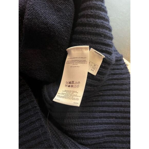 Brooks Brothers full zip cross button ribbed  cardigan wool sweater size M - Picture 9 of 10